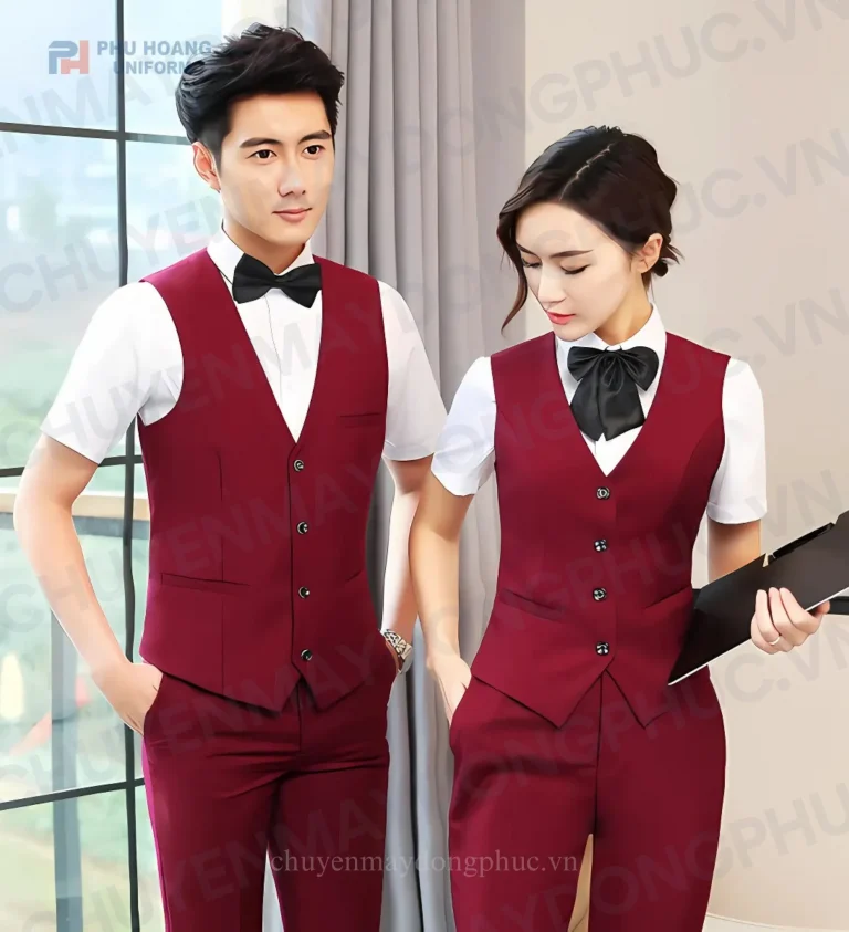 ÁO GILE NAM NỮ MÀU ĐỎ MAY SẴN SG002