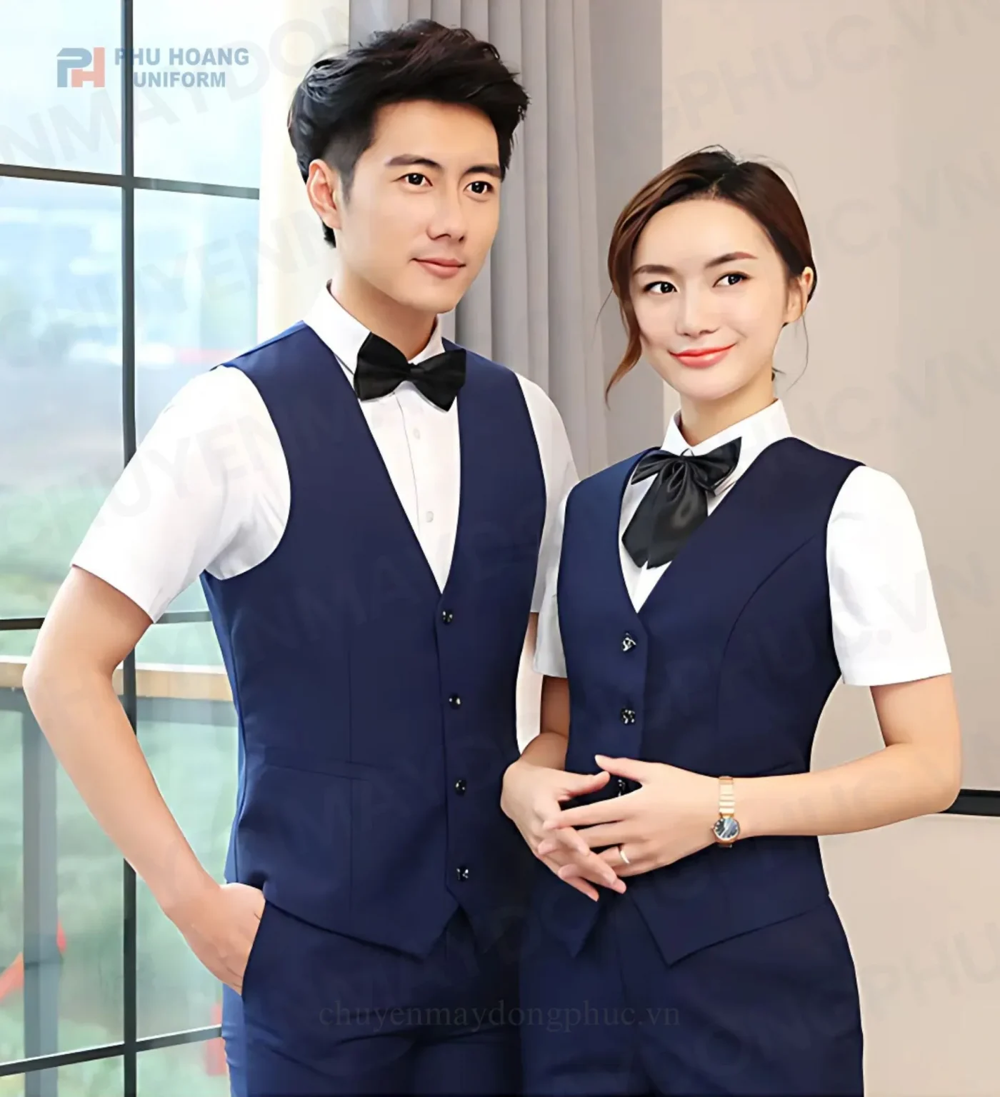 ÁO GILE NAM NỮ MÀU XANH ĐEN MAY SẴN SG003