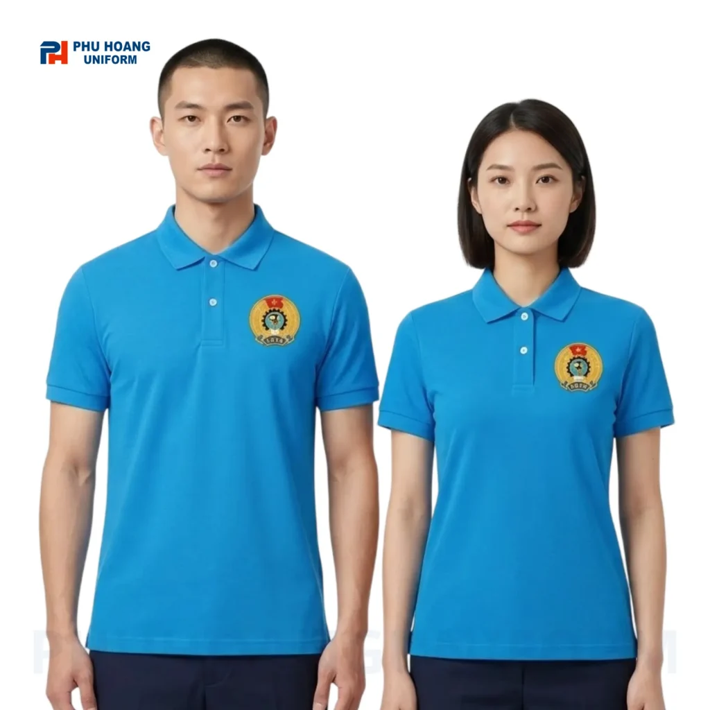 Áo Polo Công Đoàn Tay Ngắn Xanh Dương Áo Polo Công Đoàn Tay Ngắn Xanh Dương