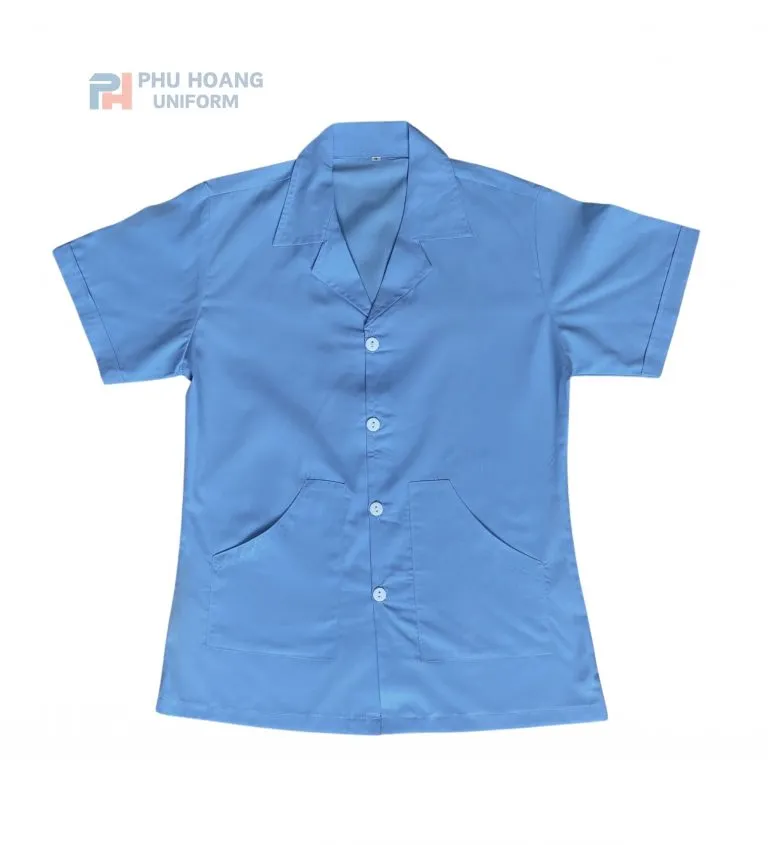 ÁO THỦY SẢN MÀU XANH (MAY SẴN) SW012