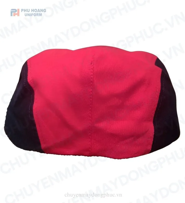 MŨ NỒI BERET PHỤC VỤ ĐỎ PHỐI ĐEN MAY SẴN SV003