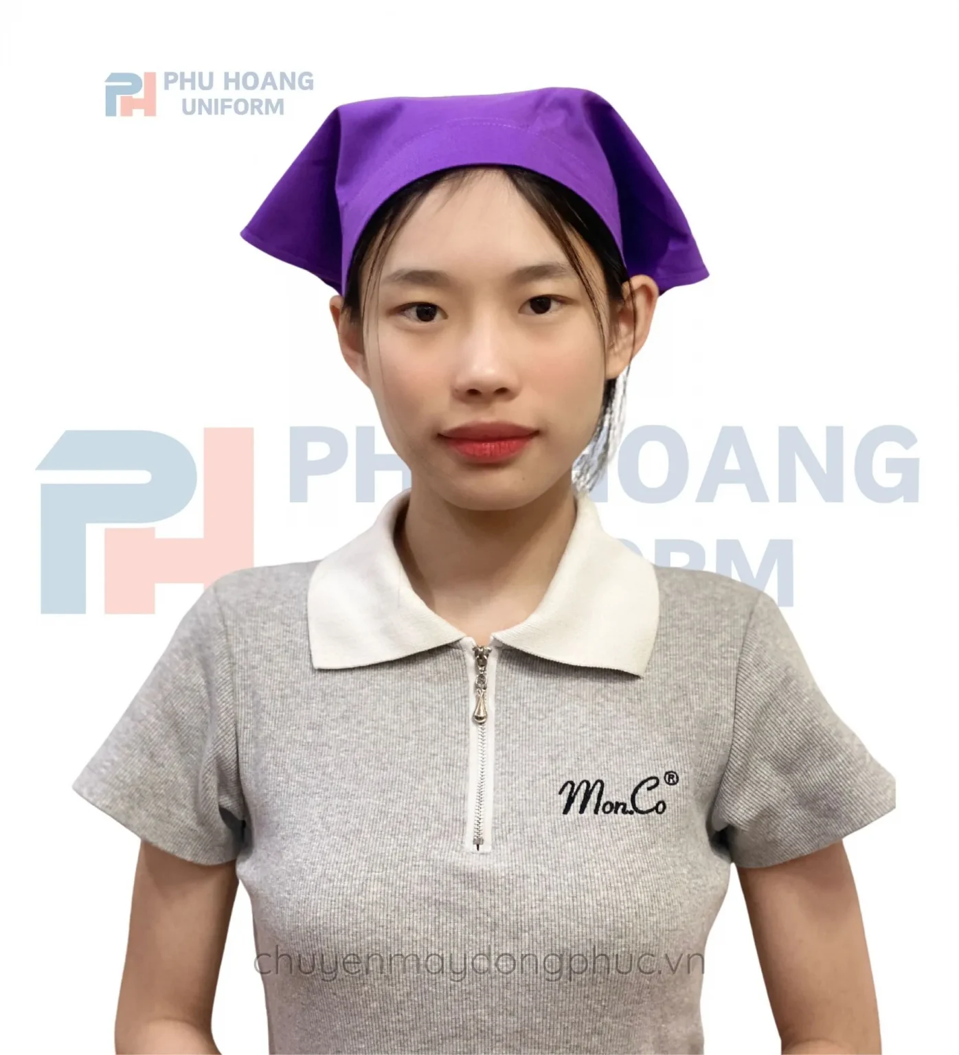 NÓN TAM GIÁC TÍM MAY SẴN SN007