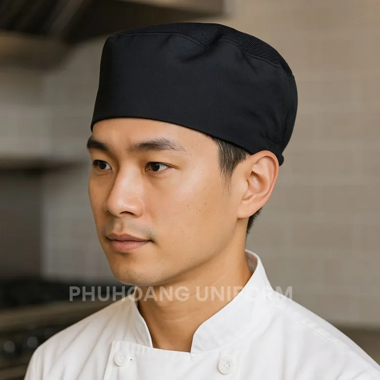 NÓN BẾP CHÓP LƯỚI CHUN SAU ĐEN SN033