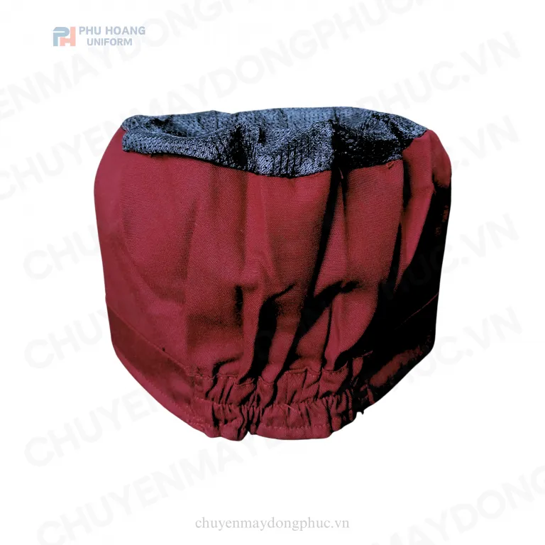 NÓN BẾP CHÓP LƯỚI CHUN SAU ĐỎ ĐÔ MAY SẴN SN032