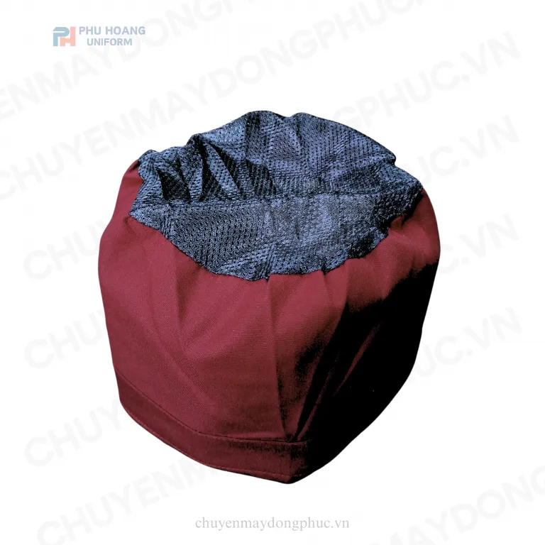 NÓN BẾP CHÓP LƯỚI CHUN SAU ĐỎ ĐÔ MAY SẴN SN032