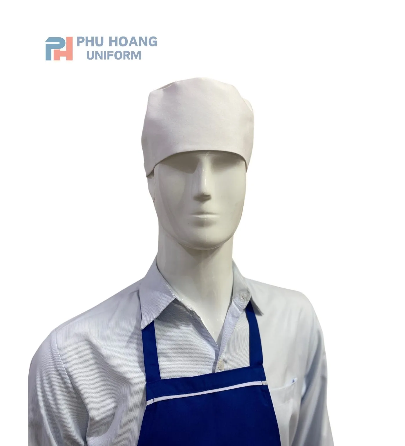 NÓN BẾP NHẬT CHÓP LƯỚI TRẮNG TINH MAY SẴN SN019