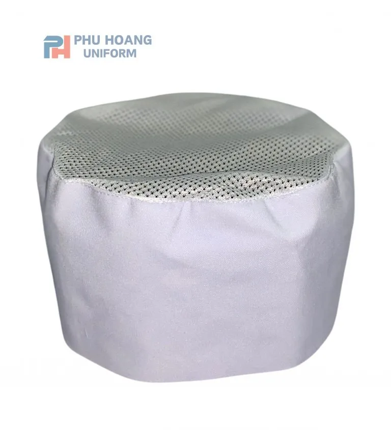 NÓN BẾP NHẬT CHÓP LƯỚI TRẮNG ĐỤC MAY SẴN SN020