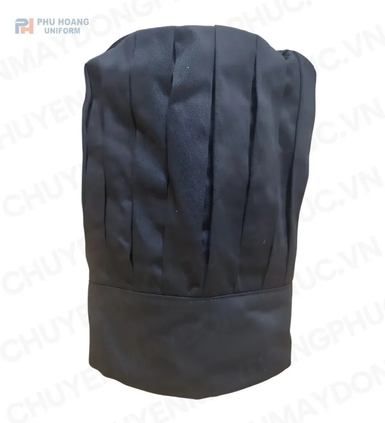 NÓN BẾP TRƯỞNG ĐEN MAY SẴN SN021