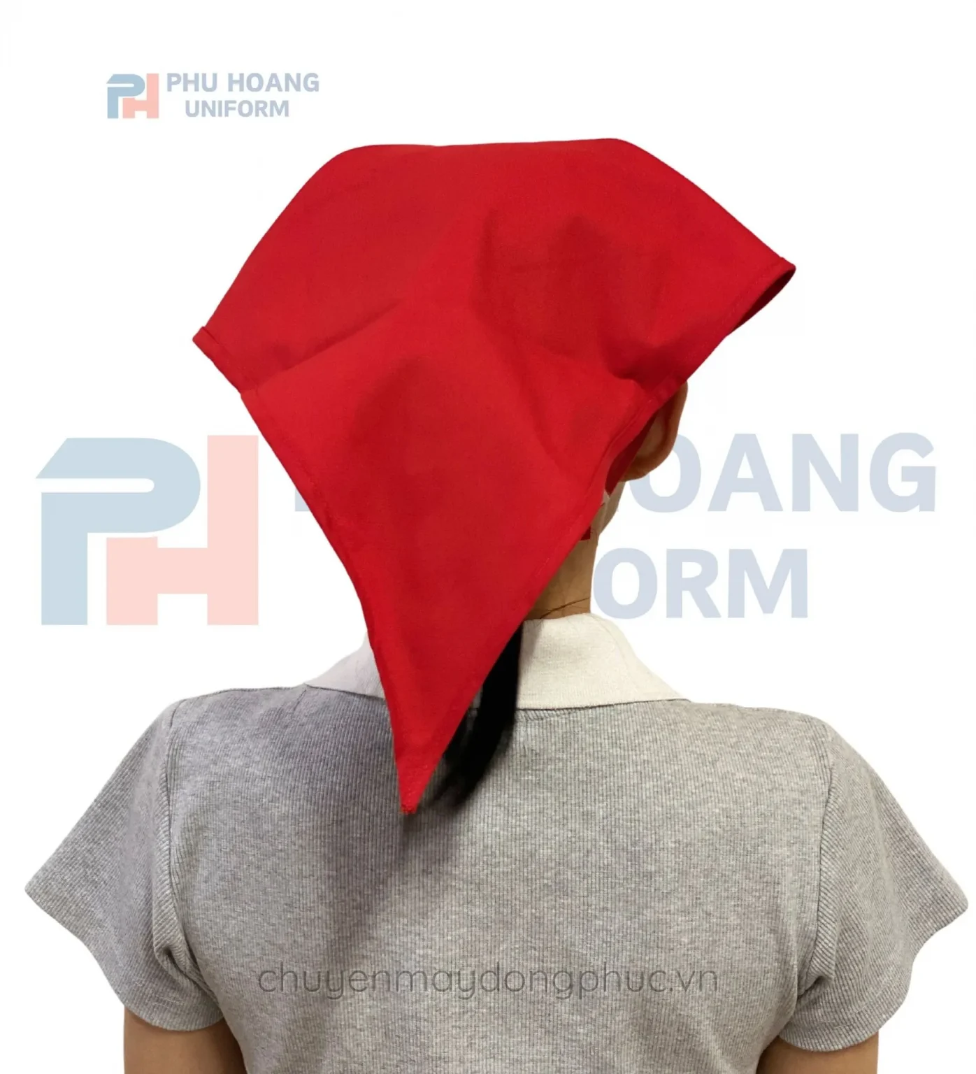 NÓN TAM GIÁC ĐỎ TƯƠI MAY SẴN SN006