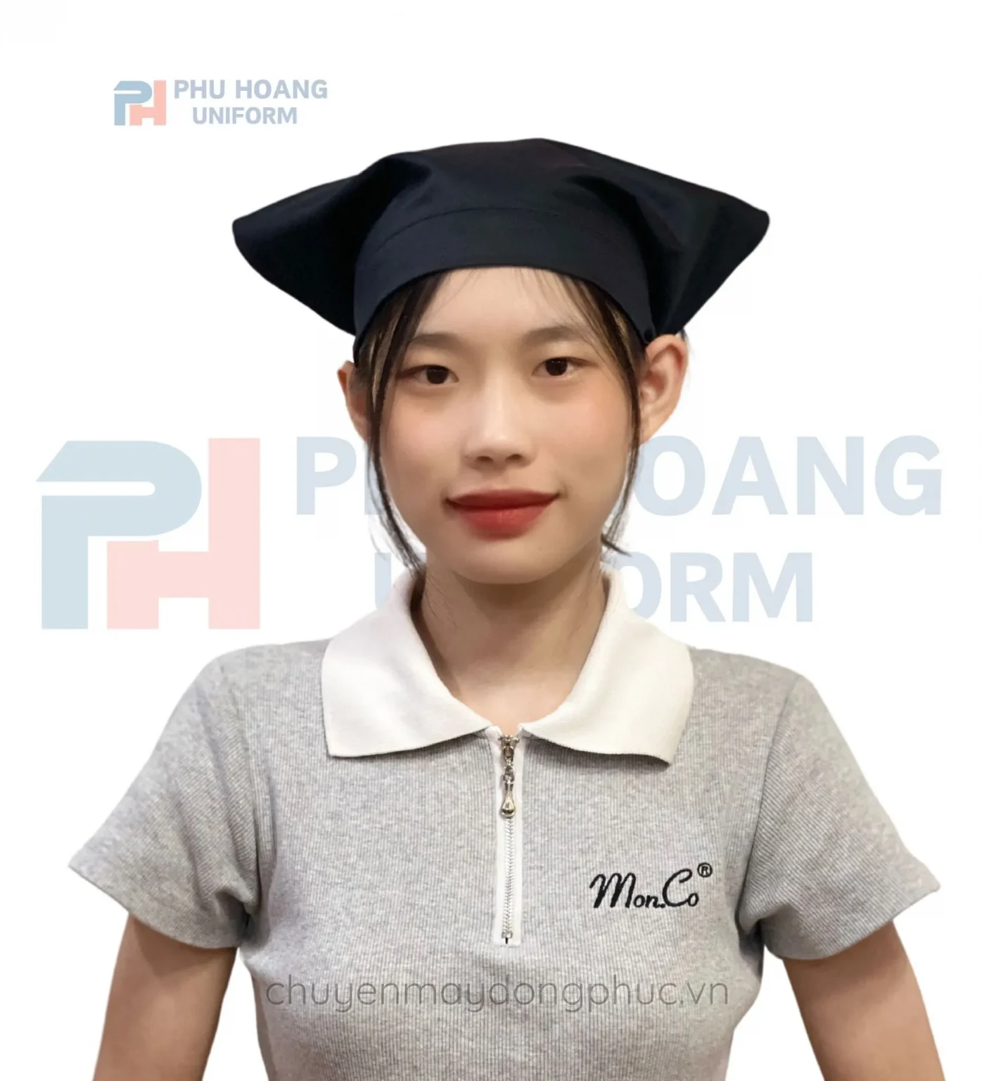 NÓN TAM GIÁC ĐEN MAY SẴN SN005