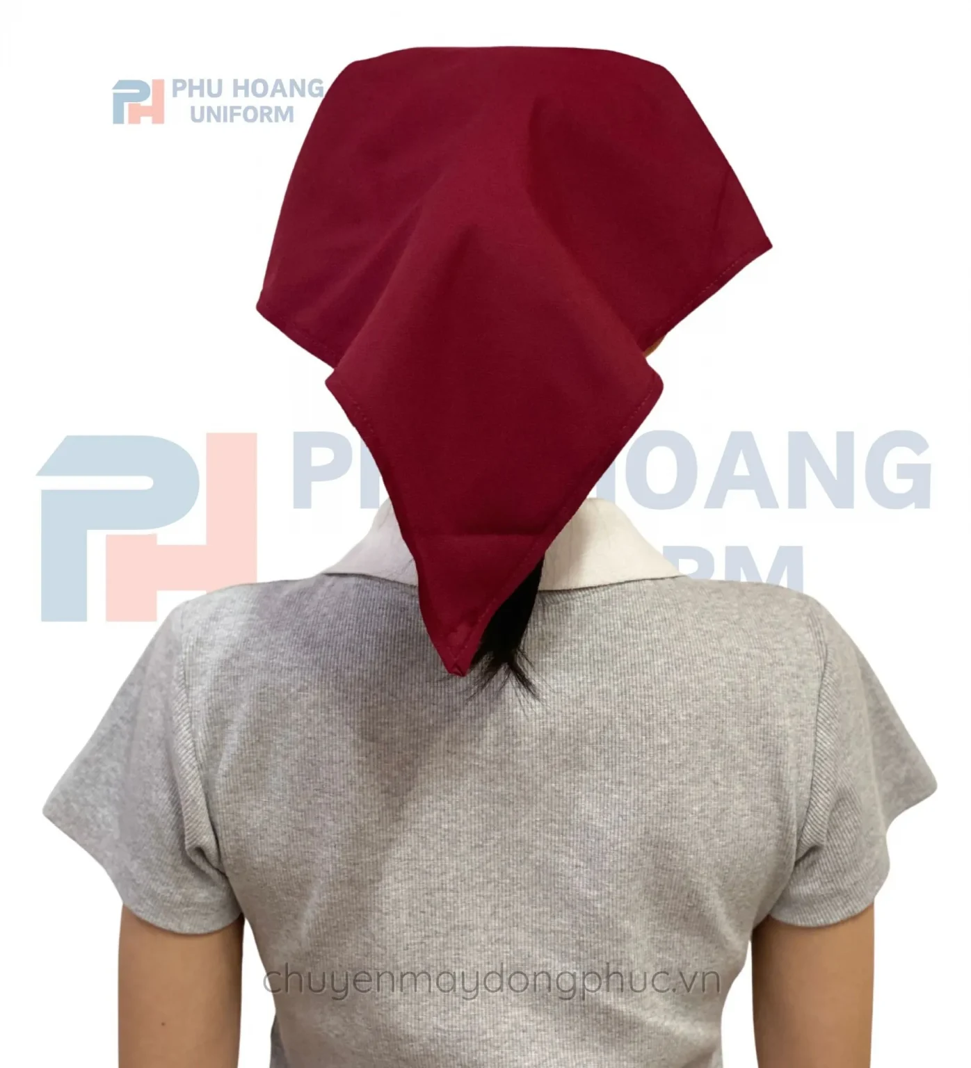 NÓN TAM GIÁC MÀU ĐỎ ĐÔ MAY SẴN SN004