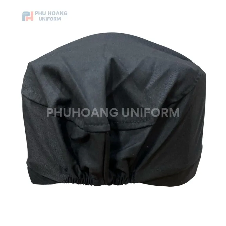 MŨ PHỤC VỤ MÀU ĐEN (MAY SẴN) SV007