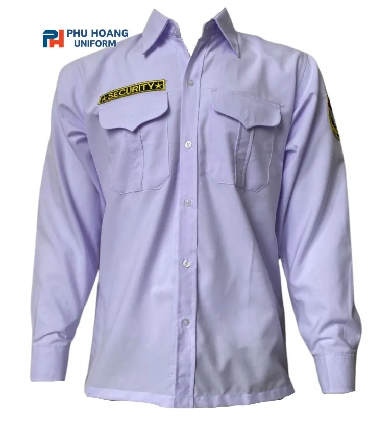 ÁO BẢO VỆ MÀU TRẮNG TAY DÀI MAY SẴN SQ009