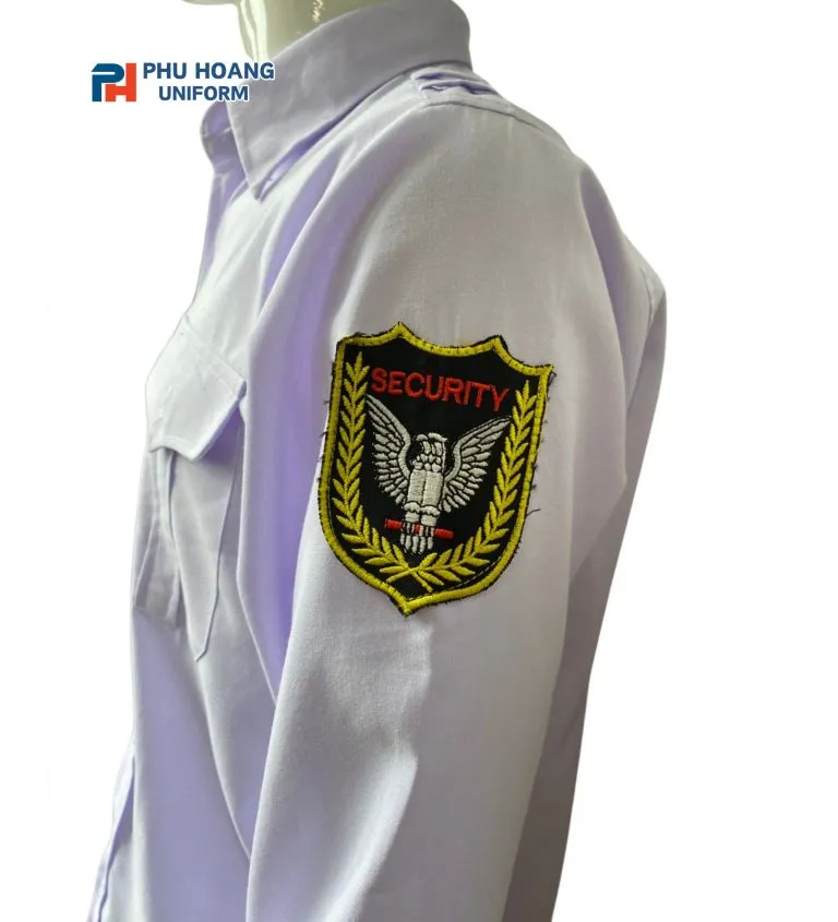 ÁO BẢO VỆ MÀU TRẮNG TAY DÀI MAY SẴN SQ009