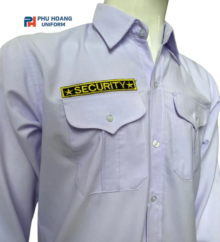 ÁO BẢO VỆ MÀU TRẮNG TAY DÀI MAY SẴN SQ009