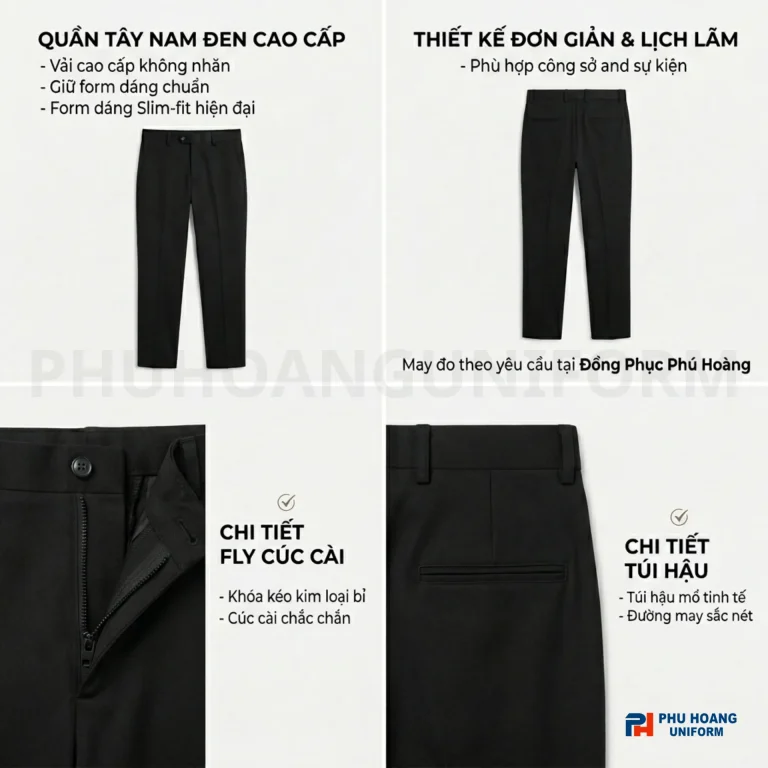 Giới thiệu quần tây đen nam Giới thiệu quần tây đen nam