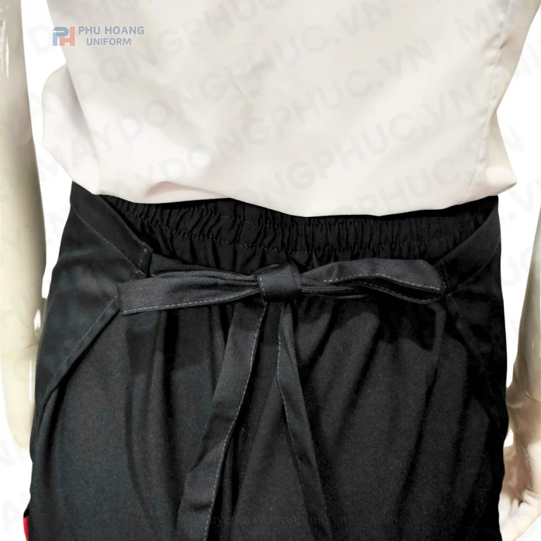 TẠP DỀ CỘT NGANG LINE V ĐEN PHỐI ĐỎ SA046