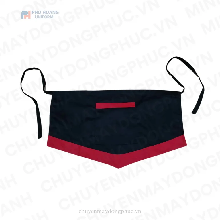 TẠP DỀ CỘT NGANG LINE V ĐEN PHỐI ĐỎ SA046