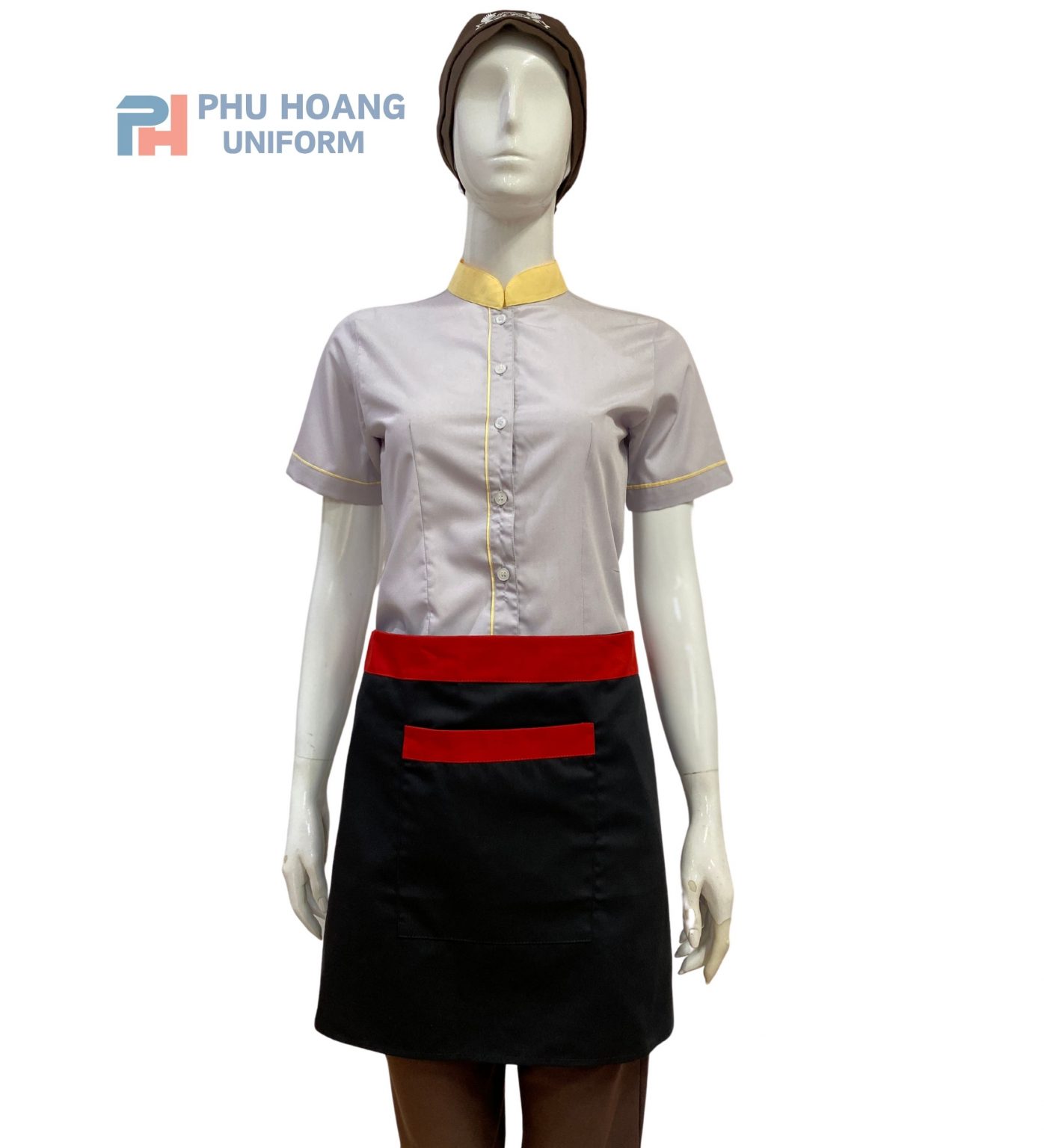 TẠP DỀ CỘT NGANG ĐEN PHỐI ĐỎ 1 TÚI MAY SẴN SA049