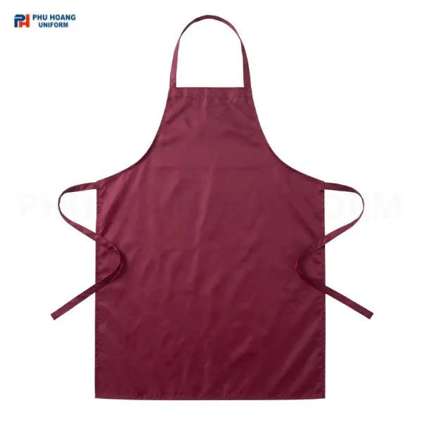 Tạp dề nilon màu đỏ đô thiết kế dạng yếm, mang lại sự bảo vệ toàn diện cho người sử dụng. Tạp dề nilon màu đỏ đô thiết kế dạng yếm, mang lại sự bảo vệ toàn diện cho người sử dụng.