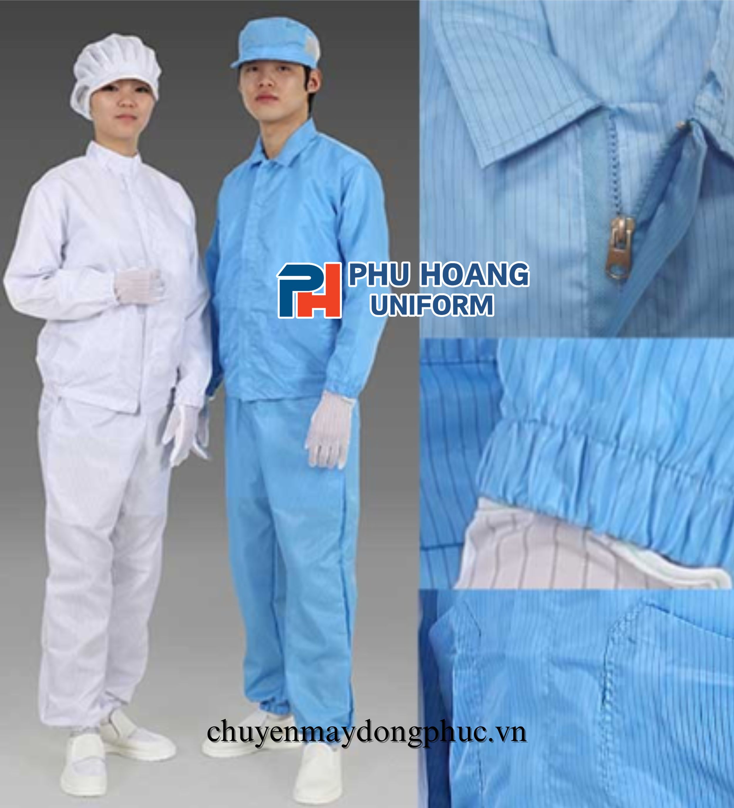 QUẦN ÁO CHỐNG TĨNH ĐIỆN (MAY SẴN)