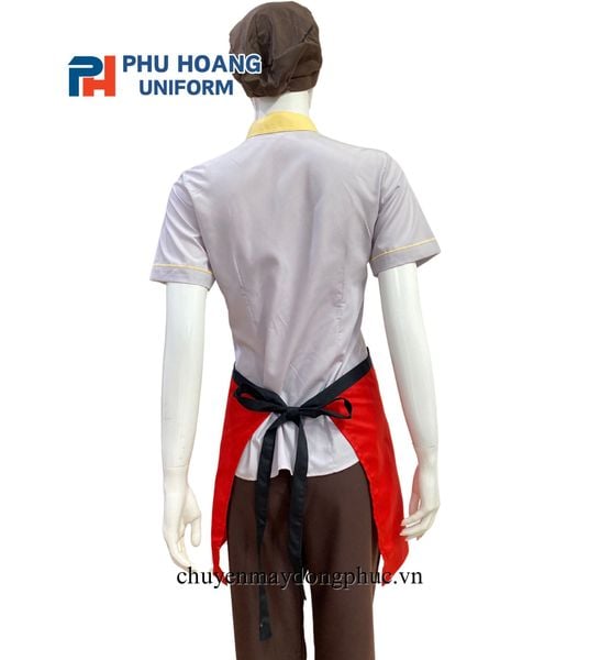 TẠP DỀ CỘT NGANG ĐỎ PHỐI ĐEN 2 TÚI SA054