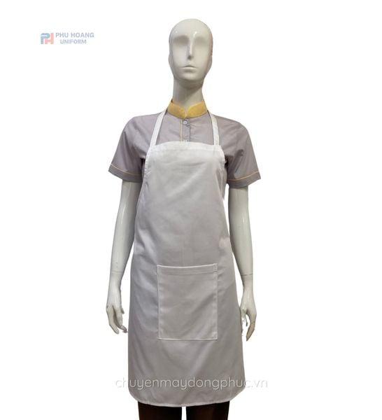 Tạp Dề Yếm Trắng Đục (May Sẵn) – SA005