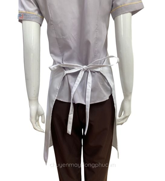 Tạp Dề Yếm Trắng Đục (May Sẵn) – SA005