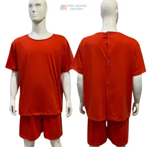 SET QUẦN ÁO SPA NÚT SAU LƯNG MÀU ĐỎ (MAY SẴN) SS0010 (1)