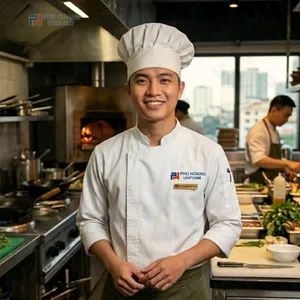 NÓN BẾP XẾP LY MÀU TRẮNG KEM