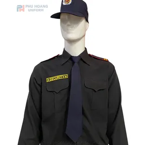 ÁO BẢO VỆ MÀU ĐEN TAY DÀI MAY SẴN SQ008