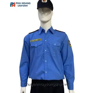 ÁO BẢO VỆ MÀU XANH TAY DÀI MAY SẴN SQ010