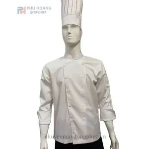 NÓN BẾP TRƯỞNG TRẮNG MAY SẴN SN022