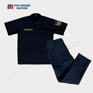 BỘ QUẦN ÁO BẢO VỆ MÀU ĐEN TAY NGẮN MAY SẴN SQ012