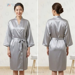 ÁO CHOÀNG SPA MÀU XÁM BẠC
