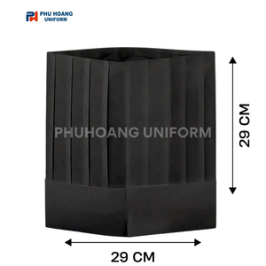 NÓN BẾP GIẤY MÀU ĐEN 29CM