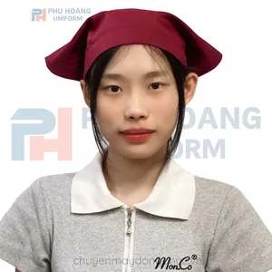 NÓN TAM GIÁC MÀU ĐỎ ĐÔ MAY SẴN SN004