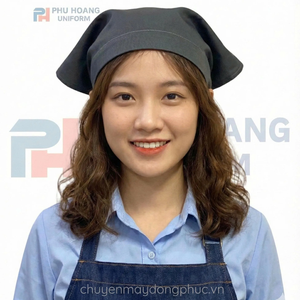 NÓN TAM GIÁC PHỤC VỤ MÀU XÁM