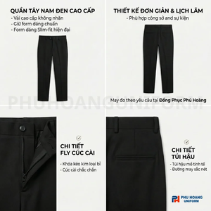 Quần Tây Đen Nam Cao Cấp Slim Fit