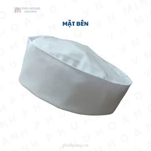 NÓN BẾP NHẬT VẢI GẤP TRẮNG ĐỤC MAY SẴN SN026