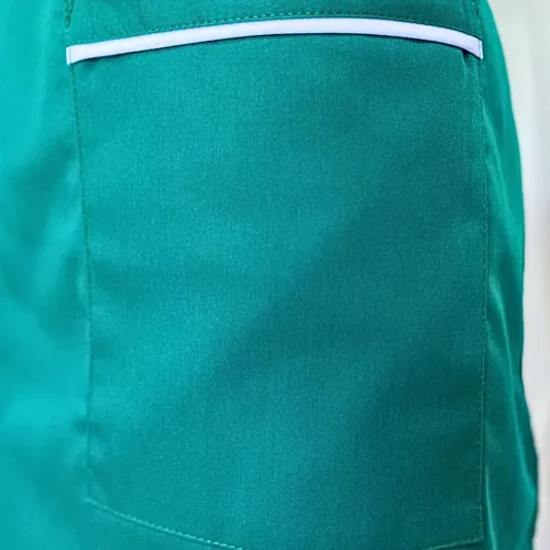 TẠP DỀ MÀU XANH LÁ PHỐI TRẮNG MAY SẴN SA021