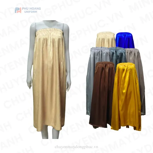 VÁY QUÂY SPA VÀNG NHẠT (MAY SẴN) SS011