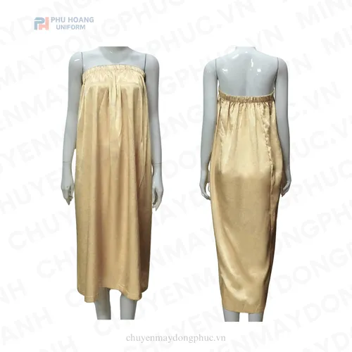 VÁY QUÂY SPA VÀNG NHẠT (MAY SẴN) SS011