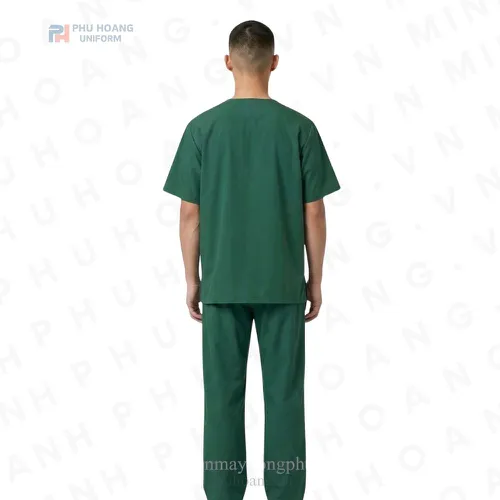 BỘ SCRUBS NAM XANH LÁ ĐẬM