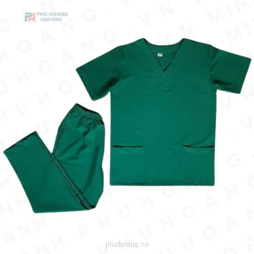 BỘ SCRUBS NAM XANH LÁ ĐẬM
