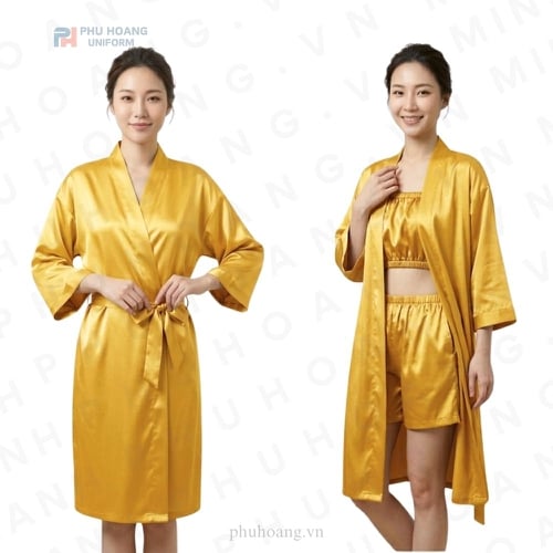 ÁO CHOÀNG SPA MÀU VÀNG