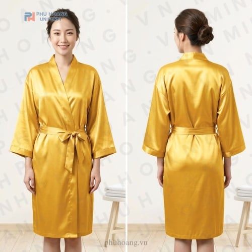 ÁO CHOÀNG SPA MÀU VÀNG