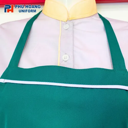 TẠP DỀ MÀU XANH LÁ PHỐI TRẮNG MAY SẴN SA021