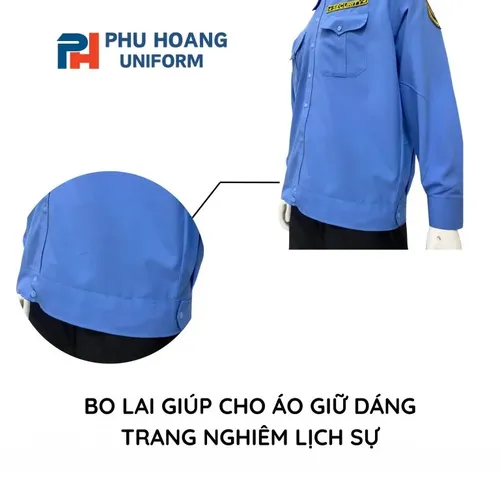 ÁO BẢO VỆ MÀU XANH TAY NGẮN MAY SẴN SQ011