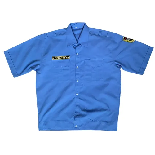 ÁO BẢO VỆ MÀU XANH TAY NGẮN MAY SẴN SQ011